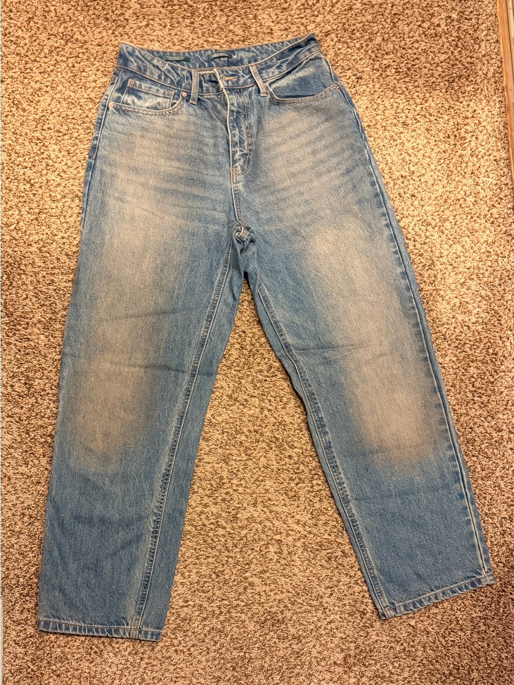 wild fable Light Blue Cropped High-Rise Jeans